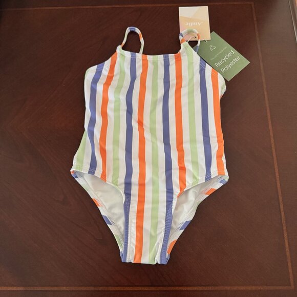 Andie Kids Toddler Girl AK001 Striped Amalfi Swimsuit Size 2T New - Picture 1 of 11